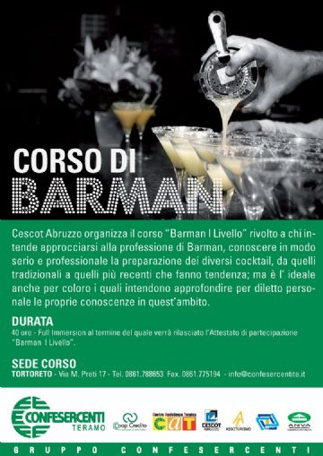  CORSO BARMAN I LIVELLO